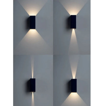 Aplica exterior cu LED Sonny, 2 x 5 W, lumina calda / neutra, gri, modern